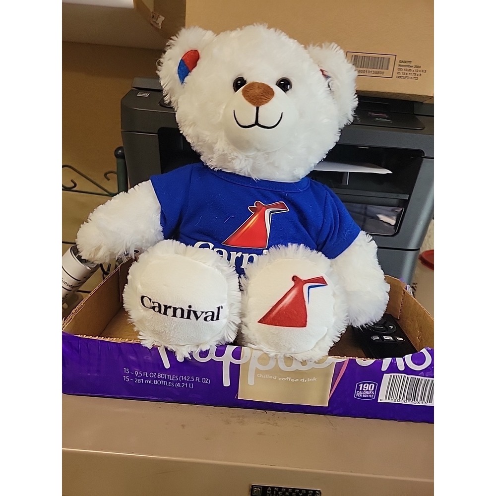 Build A Bear Carnival Cruise Ship Plush White 16" Bear Stuffed BABW - Picture 3 of 9